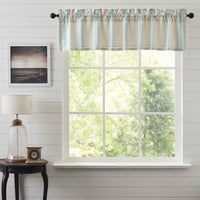 Grain Sack Aqua Valance 16x60 VHC Brands - The Fox Decor