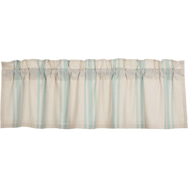 Grain Sack Aqua Valance 16x60 VHC Brands - The Fox Decor