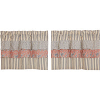 Thumbnail for Kaila Ticking Blue Ruffled Tier Set of 2 L24xW36 VHC Brands - The Fox Decor