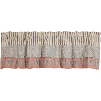 Thumbnail for Kaila Ticking Blue Ruffled Valance 16x60 VHC Brands