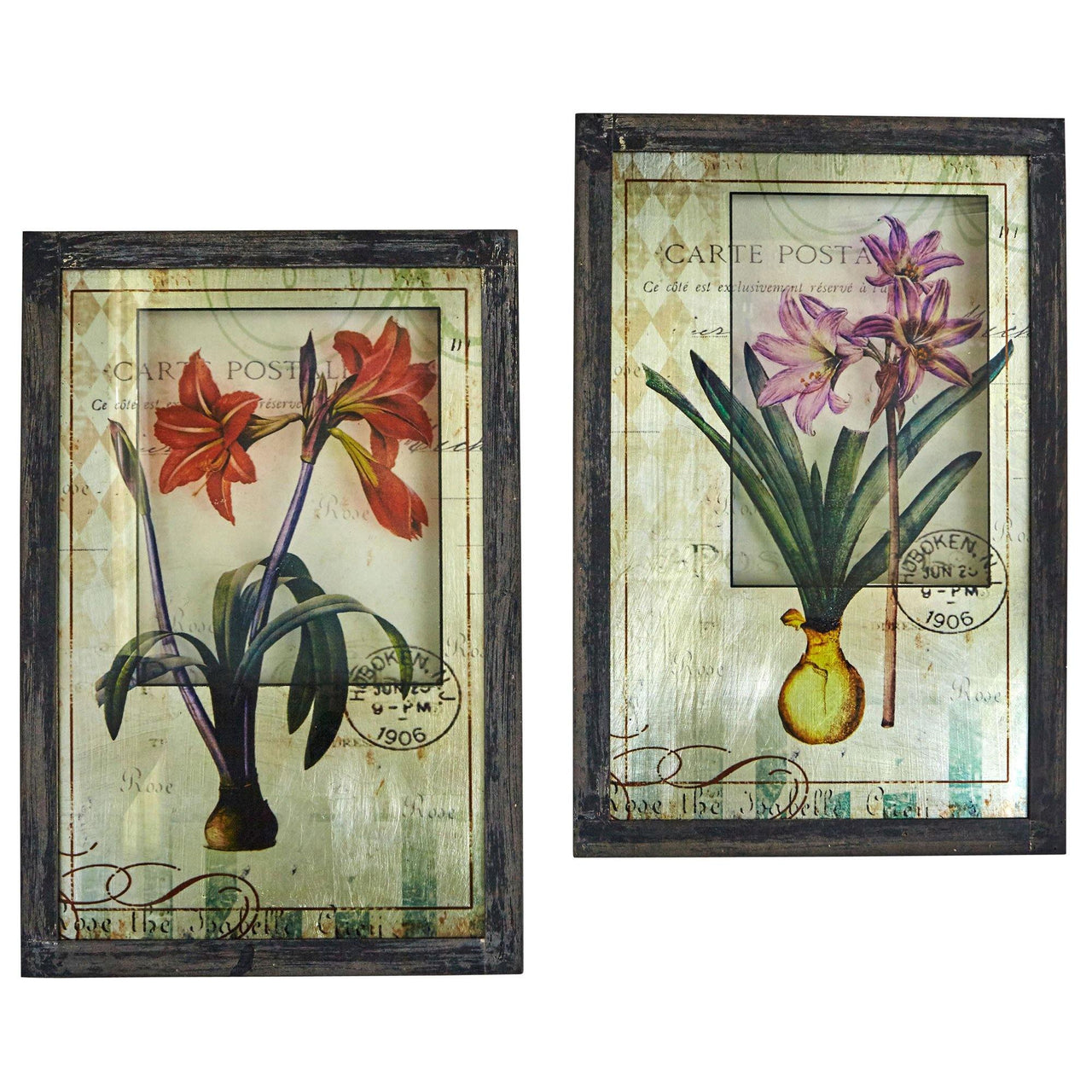 Framed French Floral Art Prints (Set Of 2) - The Fox Decor