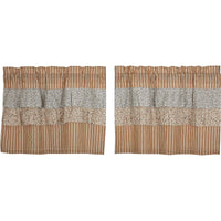 Thumbnail for Kaila Ticking Gold Ruffled Tier Set of 2 L24xW36 VHC Brands - The Fox Decor