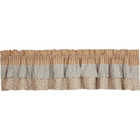 Thumbnail for Kaila Ticking Gold Ruffled Valance 16x90 VHC Brands