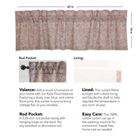 Thumbnail for Kaila Floral Valance 16x60 VHC Brands