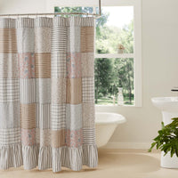 Thumbnail for Kaila Patchwork Shower Curtain 72x72 VHC Brands