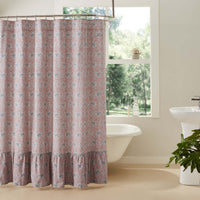 Thumbnail for Kaila Floral Ruffled Shower Curtain 72x72 VHC Brands