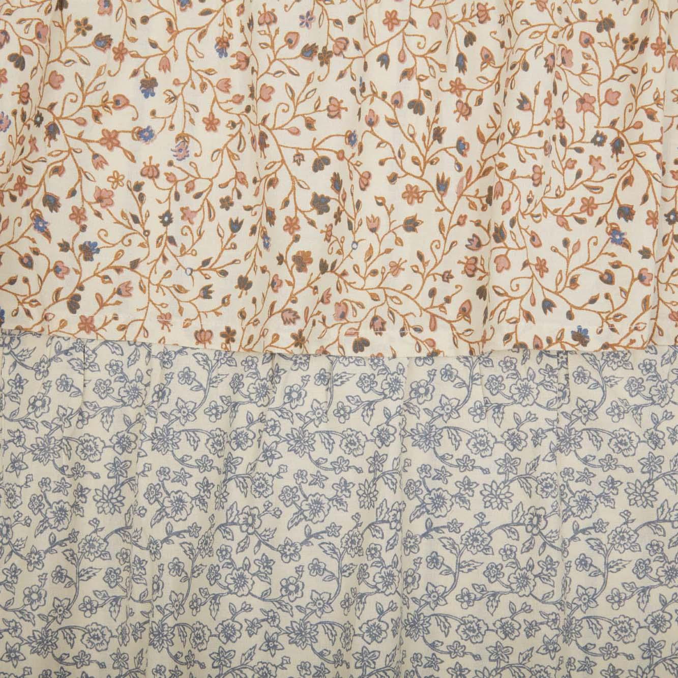 Kaila Ticking Stripe Ruffled Shower Curtain 72x72 VHC Brands - The Fox Decor