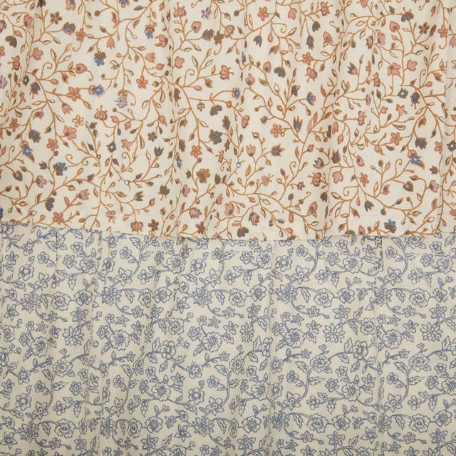 Kaila Ticking Stripe Ruffled Shower Curtain 72x72 VHC Brands - The Fox Decor