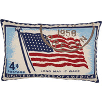 Thumbnail for Flag Stamp Pillow 14x22 VHC Brands
