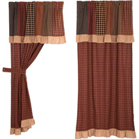 Maisie Short Panel with Attached Patch Valance Set of 2 63x36 VHC Brands - The Fox Decor