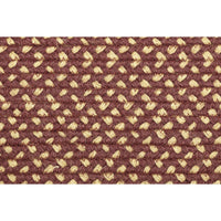 Thumbnail for Burgundy Red Primitive Jute Braided Rug Oval 5'x8' with Rug Pad VHC Brands - The Fox Decor