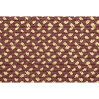 Thumbnail for Burgundy Red Primitive Jute Braided Rug Rect 4x'6' with Rug Pad VHC Brands - The Fox Decor