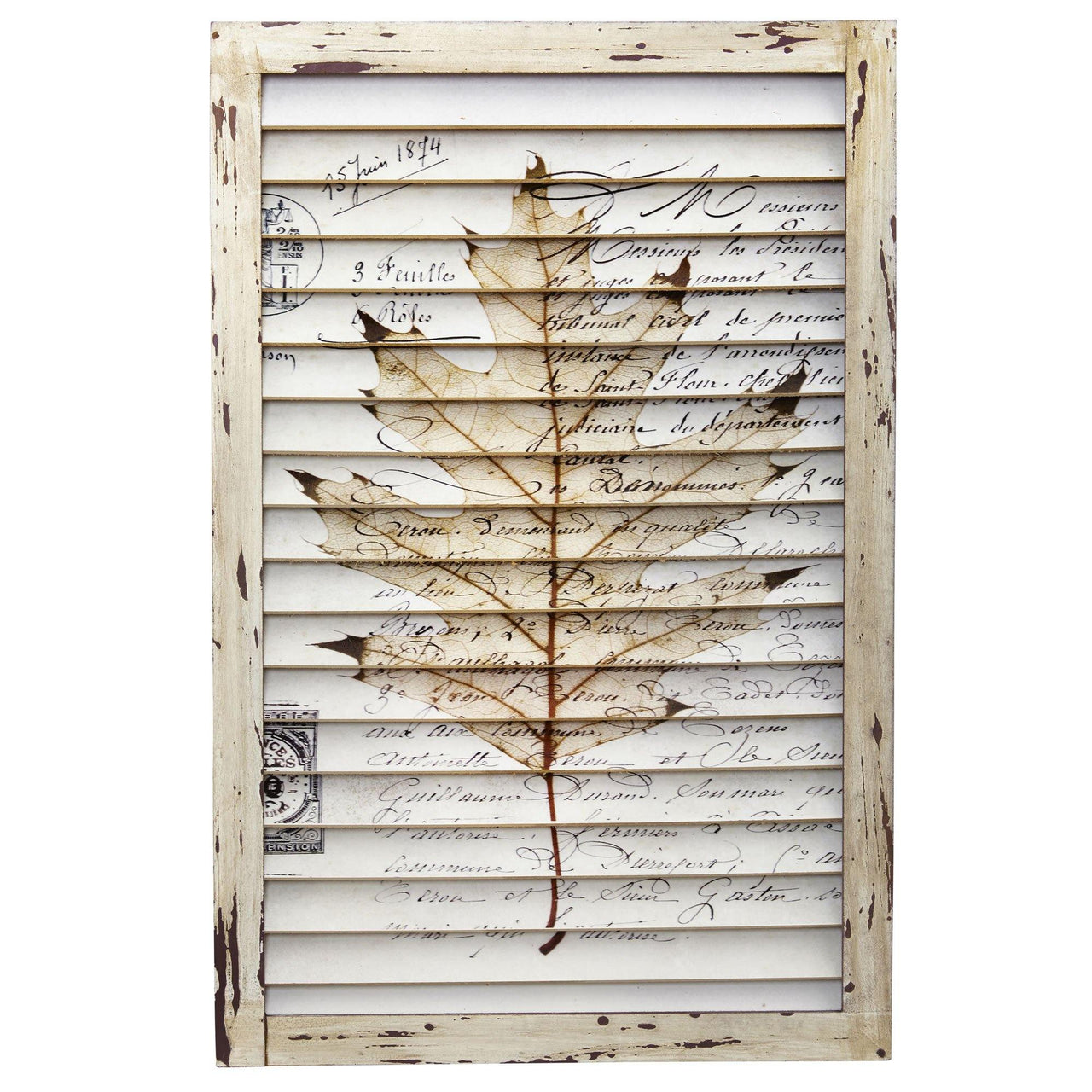 Maple Leaf Window Shutter Wall Décor - The Fox Decor