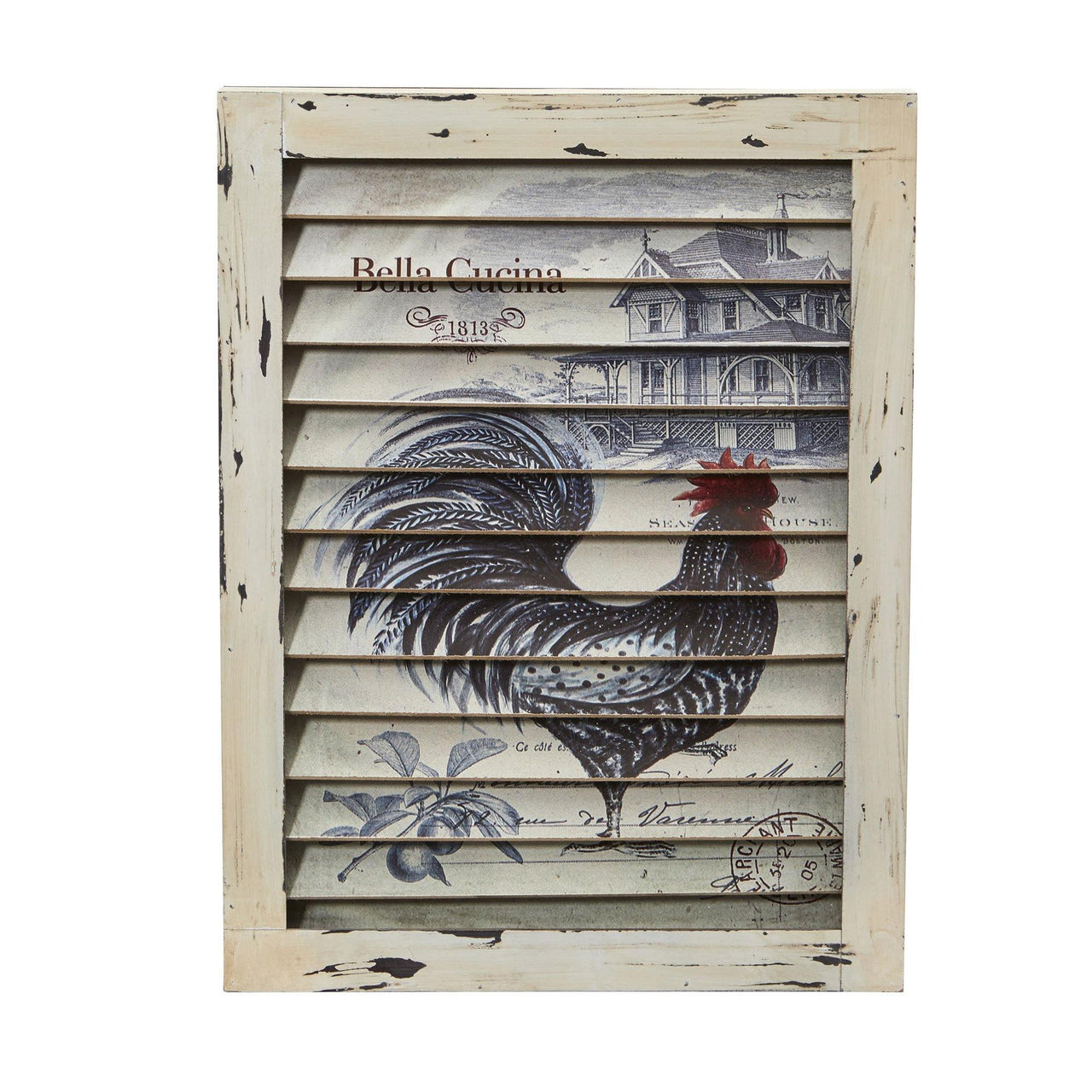 Rooster Window Shutter Wall Decor - The Fox Decor