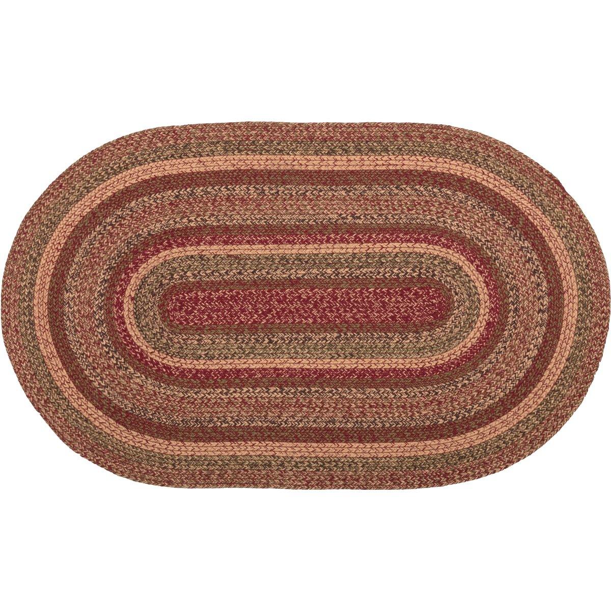 Cider Mill Jute Braided Rug Oval 3'x5' with Rug Pad VHC Brands - The Fox Decor