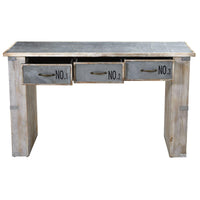 Thumbnail for 32” Industrial White Wash Wood And Metal Desk - The Fox Decor