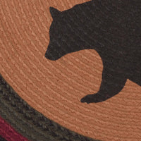 Thumbnail for Wyatt Stenciled Bear Jute Braided Rug Half Circle 16.5