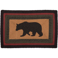 Thumbnail for Wyatt Stenciled Bear Jute Braided Rug Rect w/ Pad 20