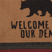 Wyatt Stenciled Bear Jute Rug Rect Welcome to Our Den with rug Pad 20x30 VHC Brands - The Fox Decor