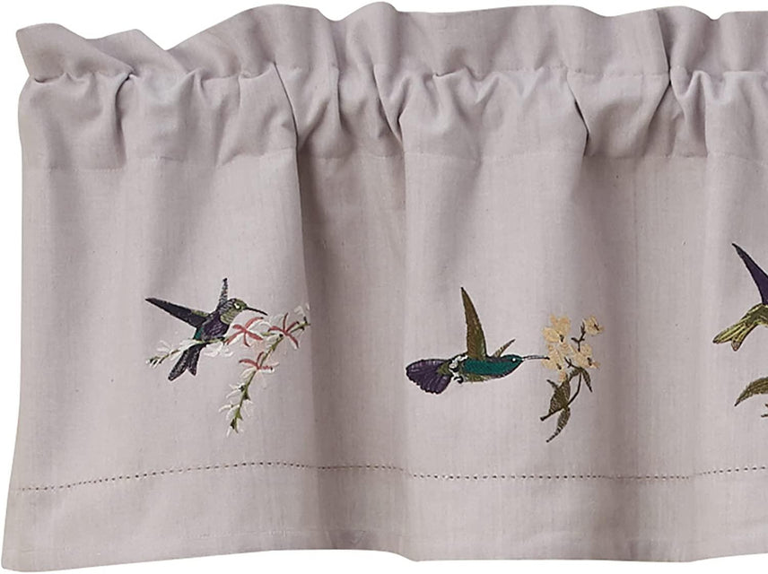 Hummingbird Embroiderd Lined Valance Park Designs - The Fox Decor