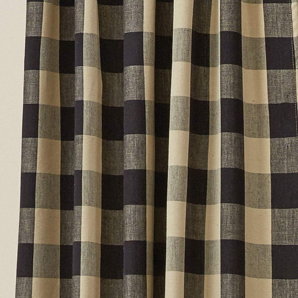 Wicklow Cotton Black, Brown Shower Curtain 72" x 72" Park Designs - The Fox Decor