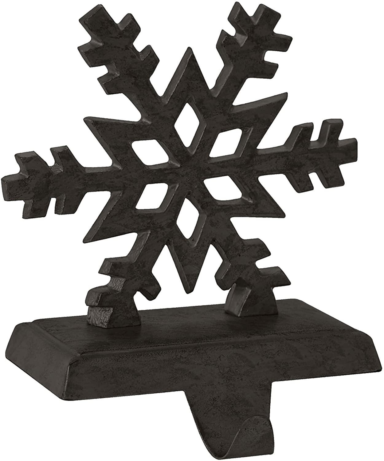 Snowflake Stocking Hanger Black - Iron Set of 2 Park Designs - The Fox Decor