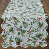 Thumbnail for 2/Set Holiday Woodland Table Runner Quilted - 72