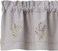 Thumbnail for Flowers Embroidered Lined Valance 60'' x 14'' Park Designs
