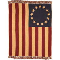 Thumbnail for Old Glory Patriotic American Flag Woven Throw 60