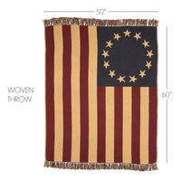 Thumbnail for Old Glory Patriotic American Flag Woven Throw 60