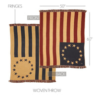Thumbnail for Old Glory Patriotic American Flag Woven Throw 60