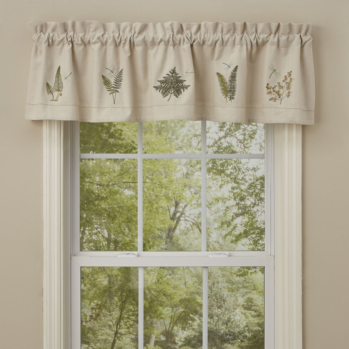 Dragonfly Embroiderd Lined Valance 60'' x 14'' Park Designs