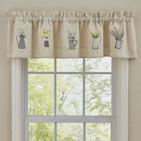 Thumbnail for Pitcher with Flowers Embroidered Lined Valance 60'' x 14'' Park Designs