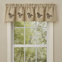 Thumbnail for Horse Embroidered Lined Valance, 60