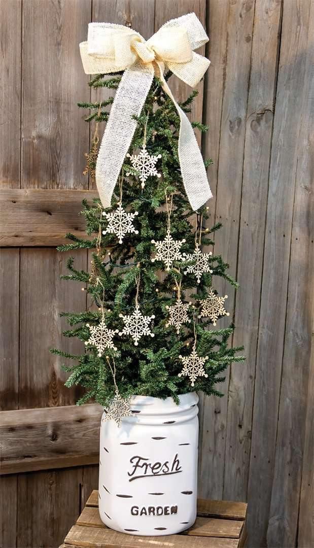 Pine Tree with Burlap Base, 4 ft. - The Fox Decor