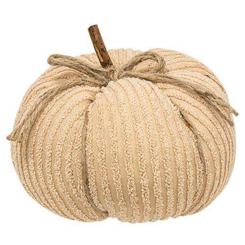 8" Cream Chenille Pumpkin General CWI+ 