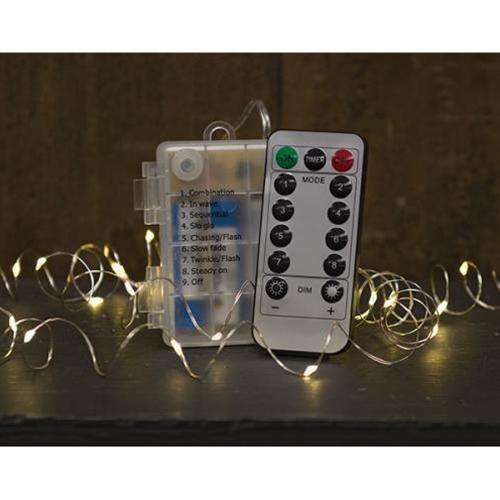 8 Function LED Remote Firefly Lights, 30 count Light Strands CWI+ 