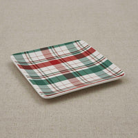 Thumbnail for Winter Botanic Plaid Plates - Set of 4 Park Designs