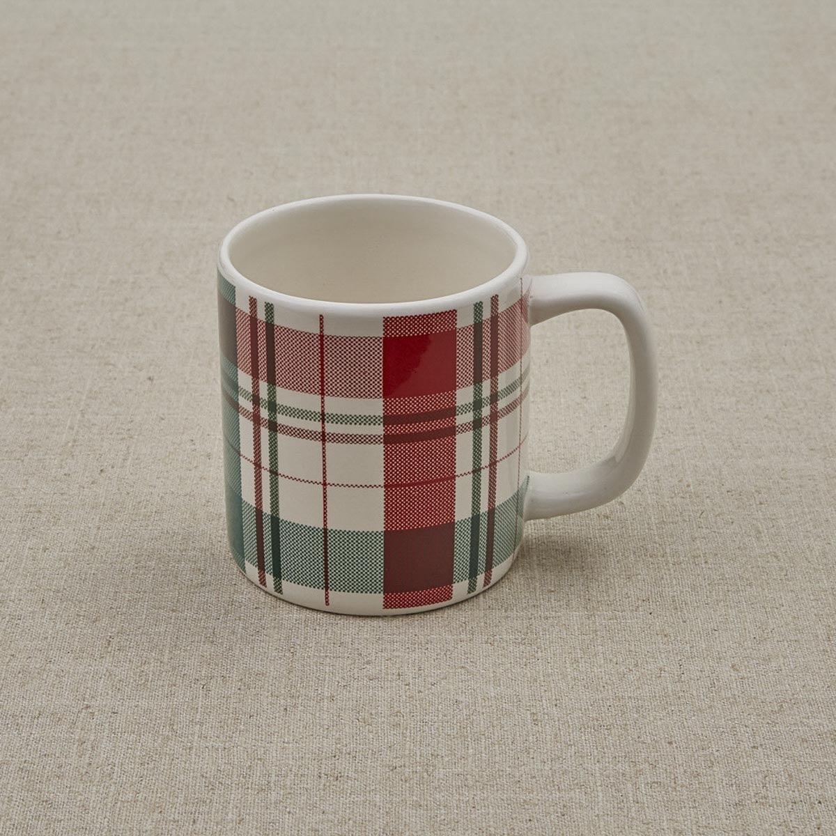 Winter Botanic Plaid Mugs - Set of 4 Park Designs