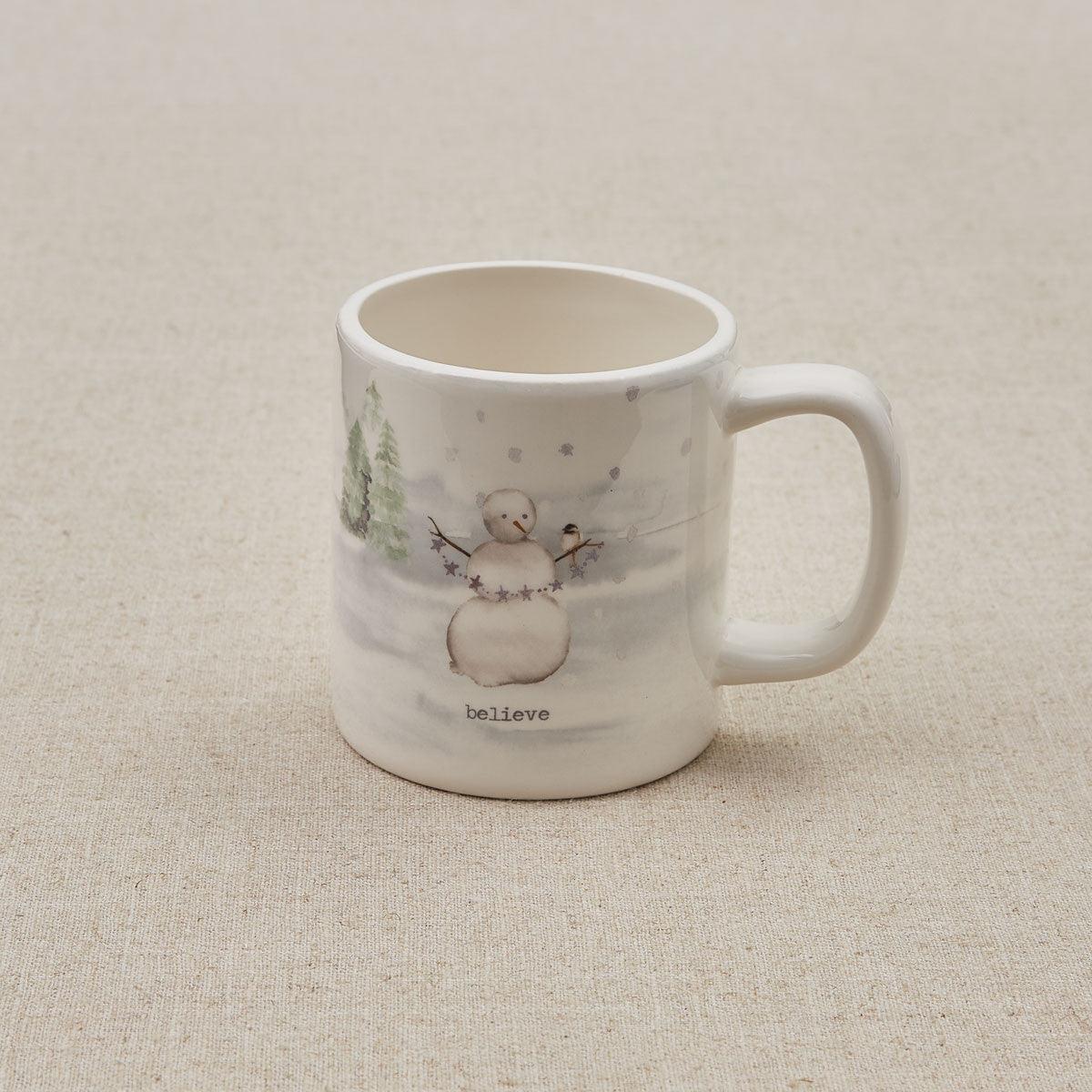 Winterland Mugs - Believe Set of 4 Park Designs - The Fox Decor