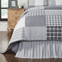 Thumbnail for Sawyer Mill Black Twin Bed Skirt 39x76x16 VHC Brands