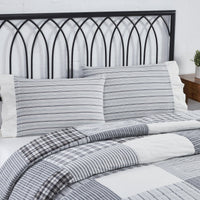Thumbnail for Sawyer Mill Black Ruffled Standard Pillow Case Set of 2 21x26+4 VHC Brands - The Fox Decor