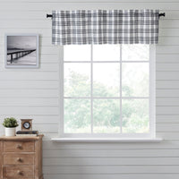Sawyer Mill Black Plaid Valance Curtain 16x60 VHC Brands - The Fox Decor