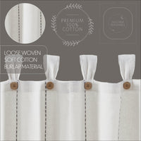 Thumbnail for Stitched Burlap White Tier Curtain Set of 2 L24xW36 - The Fox Decor