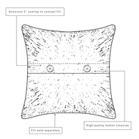 Thumbnail for Frayed Lattice Creme & Black Pillow Cover 20x20 VHC Brands