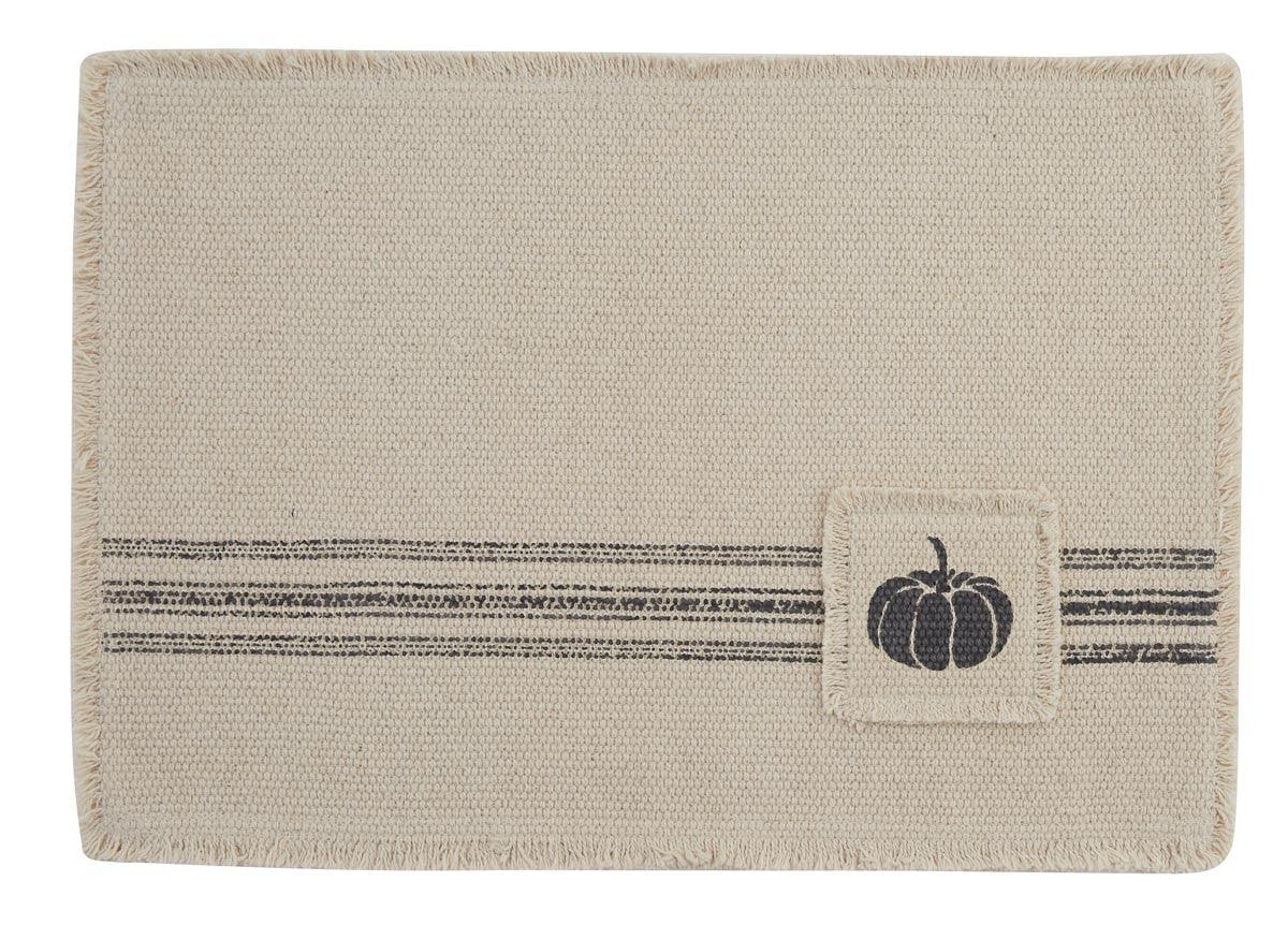 Farmhouse Pumpkin Stripe Placemats - Set Of 6 Park Designs - The Fox Decor