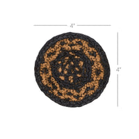 Thumbnail for Black & Tan Jute Coaster Set of 6 VHC Brands - The Fox Decor