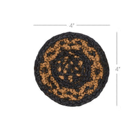 Thumbnail for Black & Tan Jute Coaster Set of 6 VHC Brands