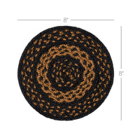 Thumbnail for Black & Tan Jute Braided Trivet 8