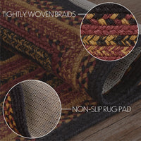 Thumbnail for Heritage Farms Jute Braided Rug/Runner Rect. with Rug Pad 2'x8' VHC Brands